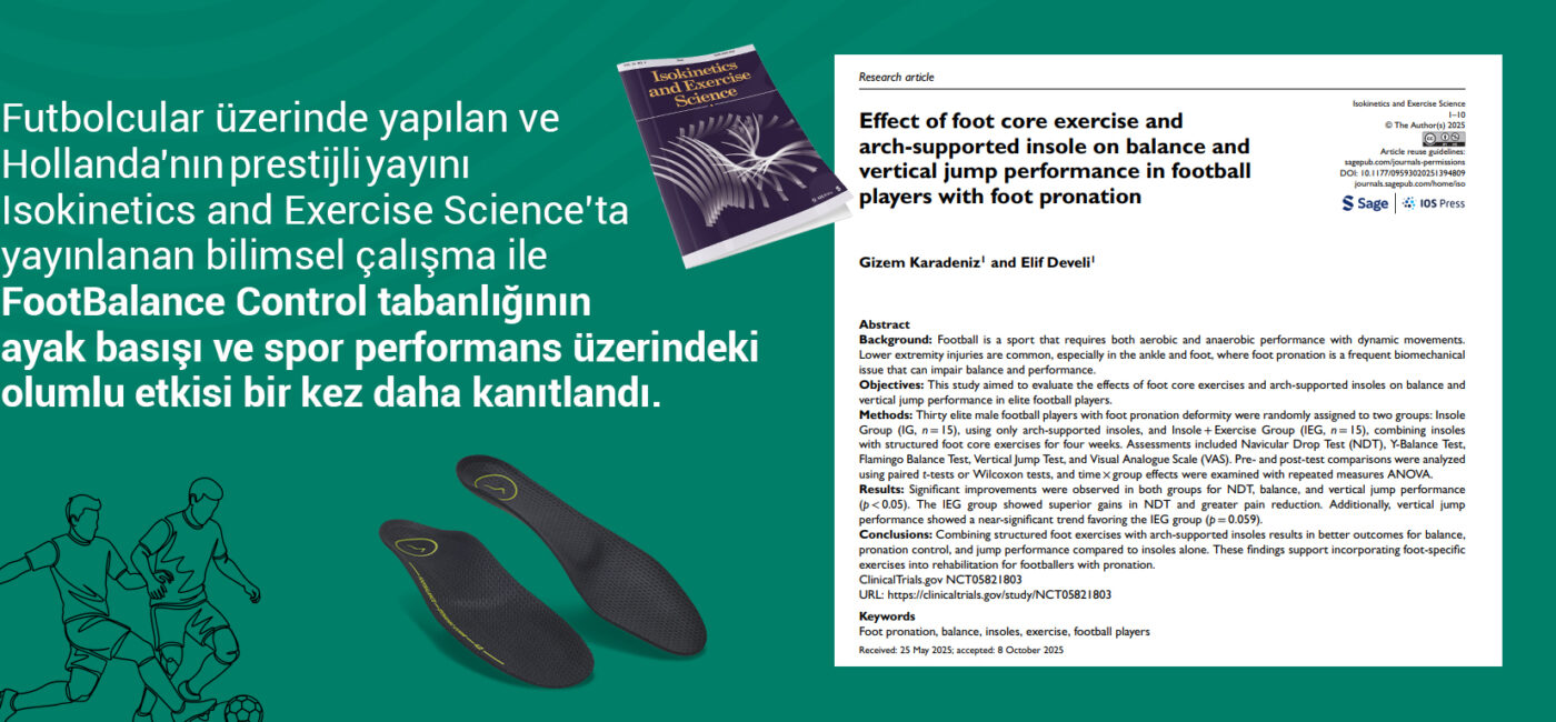 Bilimsel Çalışmalarla Kanıtlandı: FootBalance Tabanlıkları Sporcu Performansını Artırıyor